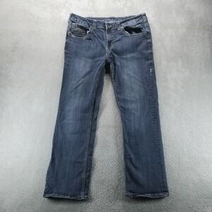 Cowgirl Tuff Co Jeans Womens 35 Blue‎ Bootcut Mid Rise Stretch Don't Fence Me In